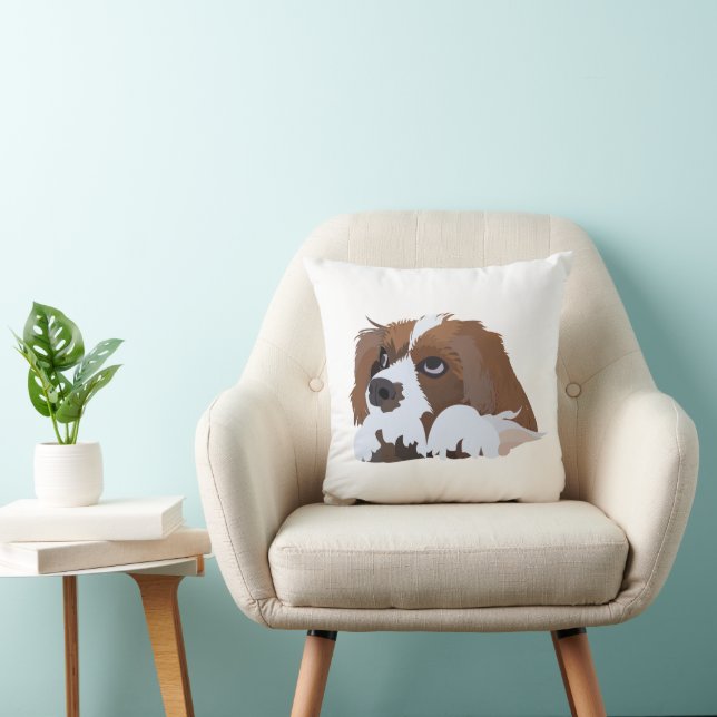 Coussin Cavalier King Charles Spaniel Chien Chien Chien Ch (Chaise)