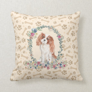 Coussin Cavalier King Charles Spaniel Chien Empreinte de p