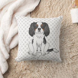 Coussin Cavalier King Charles Spaniel tricolore Chien & Pa
