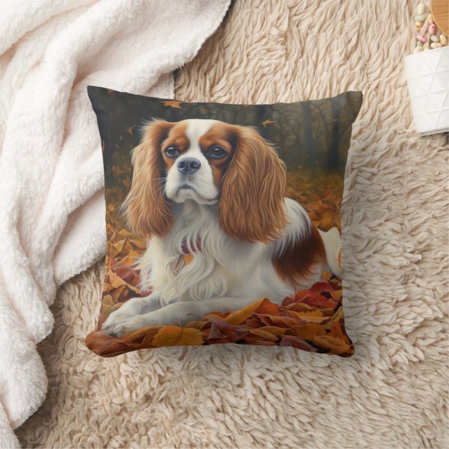 Coussin Cavalier King en automne Feuilles automne Inspirat (Couverture)