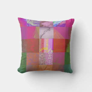 Coussin CD1FE646 Abstrait Motif de Grille d'Art de Glitch 