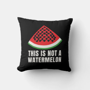 Coussin Ce n'est pas une pastèque - Palestinien keffiyeh