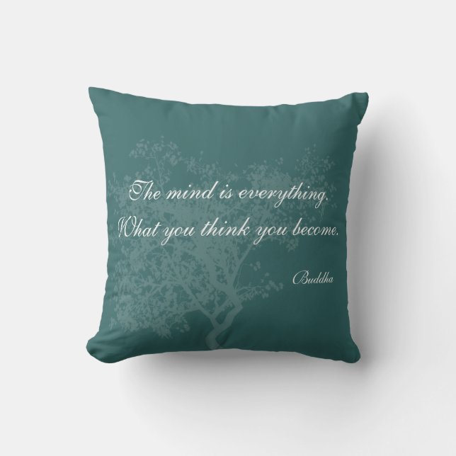 Coussin Ce que vous pensez vous devenez citation - (Recto)