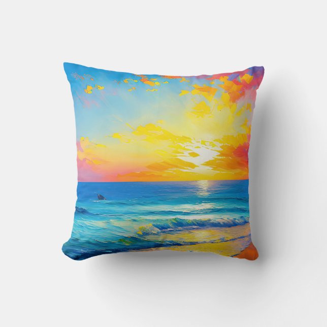 Coussin "Ce qui est dans l'eau". (Recto)