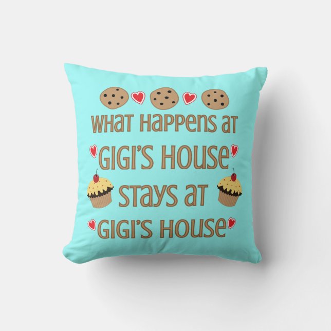 Coussin Ce qui se produit au carreau de la Chambre de GiGi (Recto)
