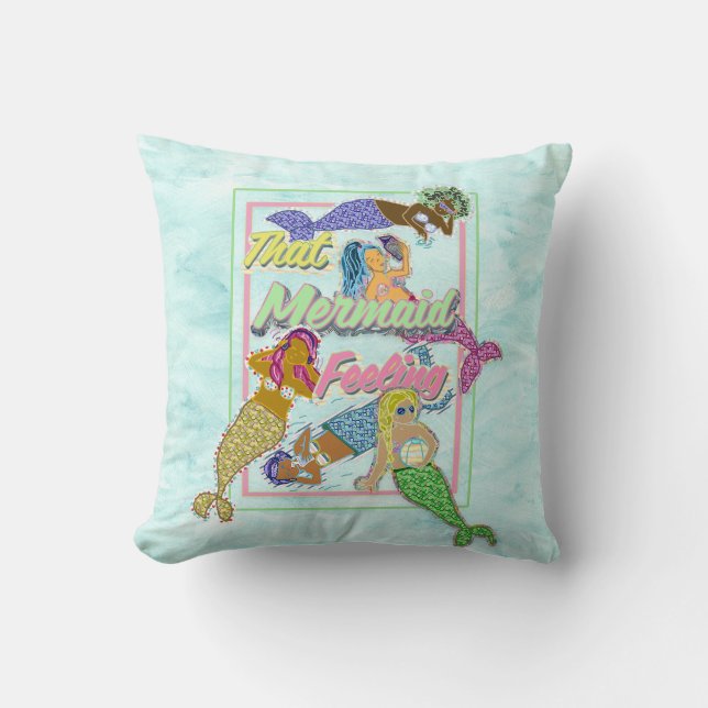 Coussin Ce sentiment de sirène - Des amis inclusifs se rel (Recto)