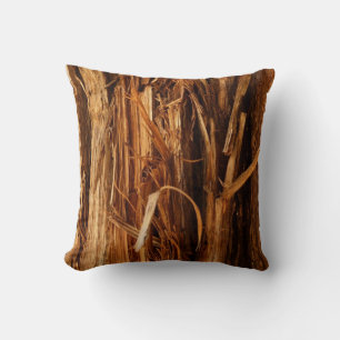 Coussin Cèdre texturé en écorce de bois