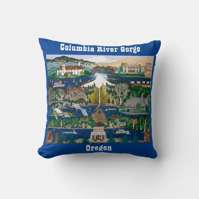 Coussin Célébration de la gorge de Columbia River (Recto)
