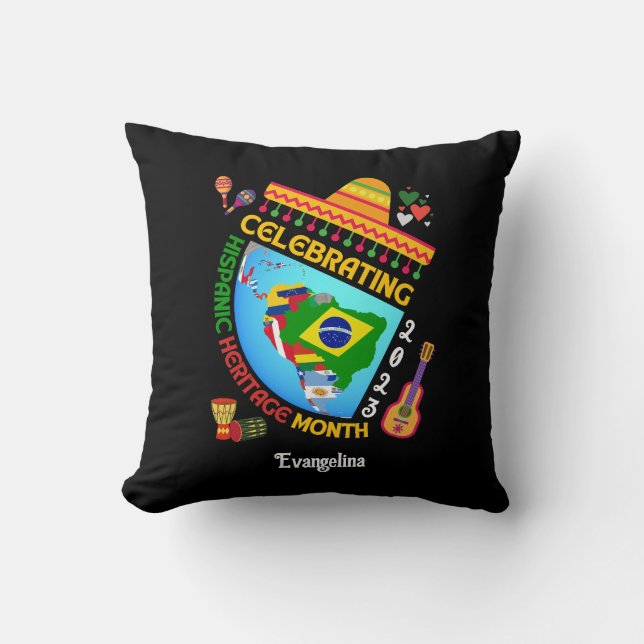 Coussin Célébration du mois du patrimoine historique (Recto)