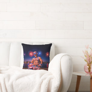 Coussin Célébration du quatre juillet de Slippery Joe chev