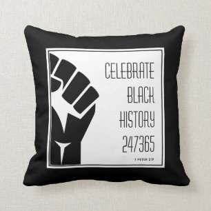 Coussin CÉLÉBRER   HISTORIQUE NOIRE 247365 Pointe d'alimen