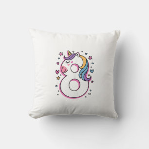 Coussin Célébrez la fête d'anniversaire des 8 ans pour pet