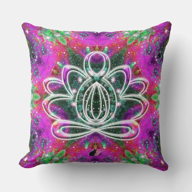 Coussin Celestial Zen Lotus (Recto)