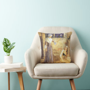 Coussin Cendrillon de conte de fées vintage avec la fée ma
