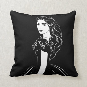 Coussin Cendrillon en noir