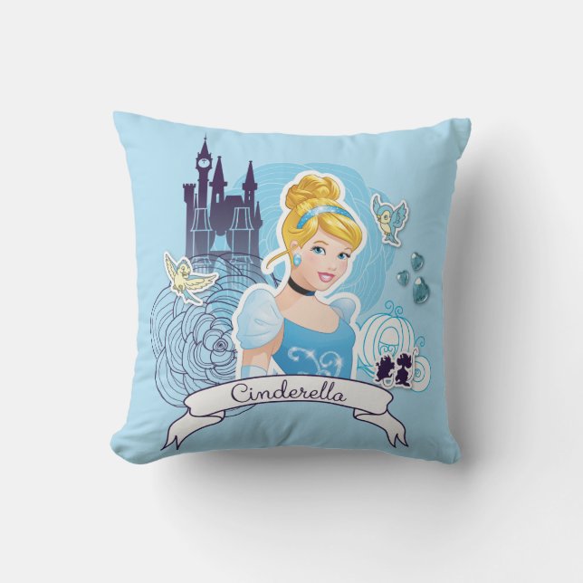 Coussin Cendrillon - Grand Coeur (Recto)