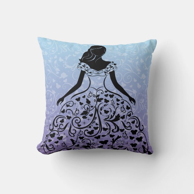 Coussin Cendrillon Robe fantaisie Silhouette (Recto)