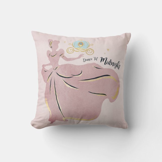 Coussin Cendrillon Silhouette "Danse jusqu'à minuit" (Recto)