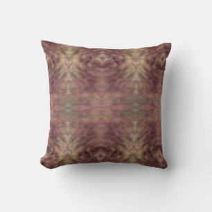 Coussin centre de réflexion de motif de rose pourpre doux