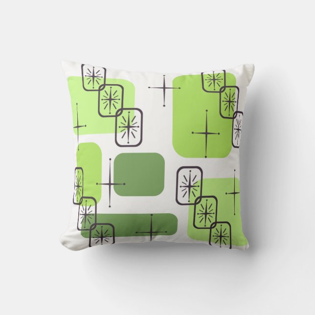 Coussin Centre-siècle moderne Chartreuse verte (Recto)