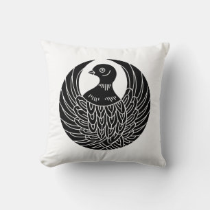 Coussin cercle de colombes