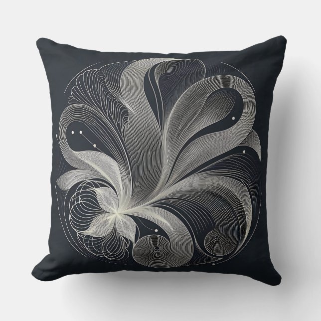 Coussin Cercle de flux filigrané (Recto)