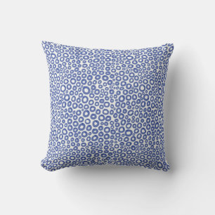 Coussin Cercles à l'aquarelle - Bleu Lavé