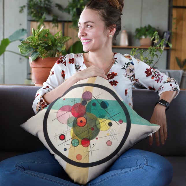 Coussin Cercles dans un cercle, Kandinsky (Créateur téléchargé)