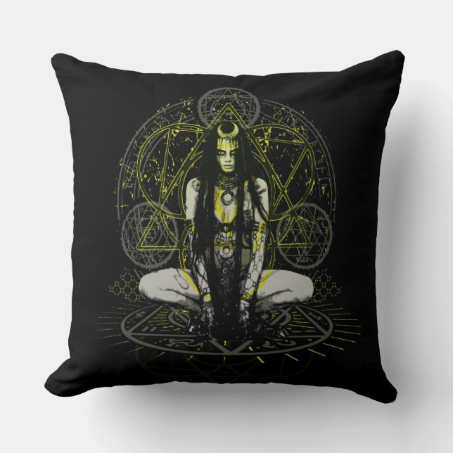 Coussin Cercles de magie d'enchanteresse du peloton | de (Recto)