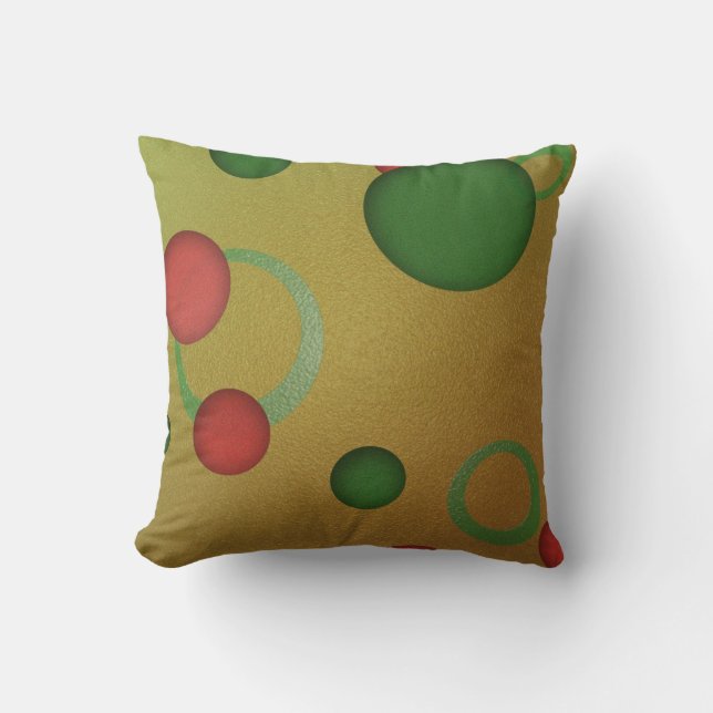 Coussin Cercles de points Motifs géométriques sur Golden (Recto)