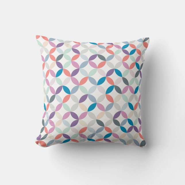 Coussin Cercles de quarts motif mélange de couleur de ress (Recto)