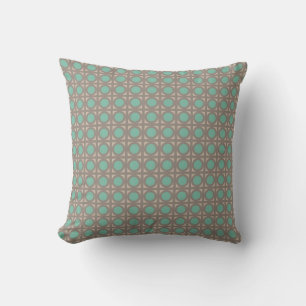 Coussin Cercles de Turquoise sur Gray American MOJO Coussi