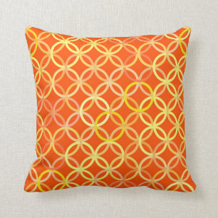 Coussin Cercles modernes de la moitié du siècle, mandari