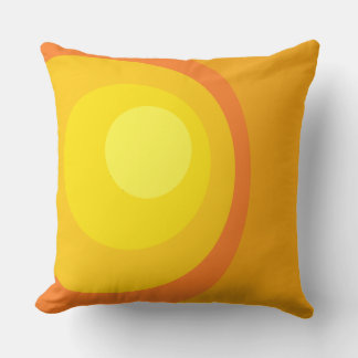 Coussin Cercles Orange Rétro