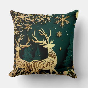 Coussin Cerfs baroques d'hiver