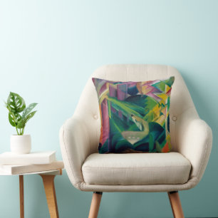 Coussin Cerfs dans un jardin de monastère de Franz Marc