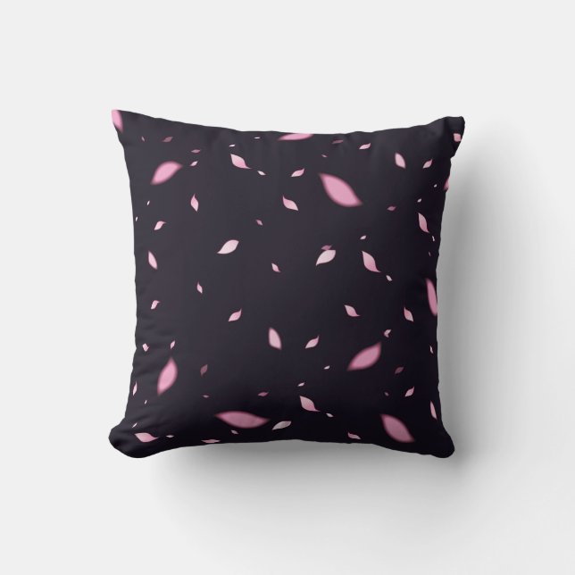 Coussin Cerise Blossom rose marine floral (Recto)