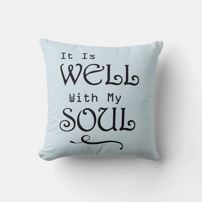 Coussin C'est bien avec mon âme (Recto)