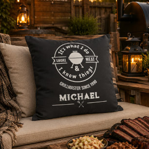 Coussin C'est ce que je fais, je fume de la viande et je s