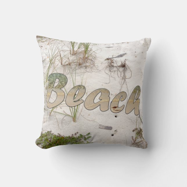 Coussin C'est la plage sur ton canapé (Recto)