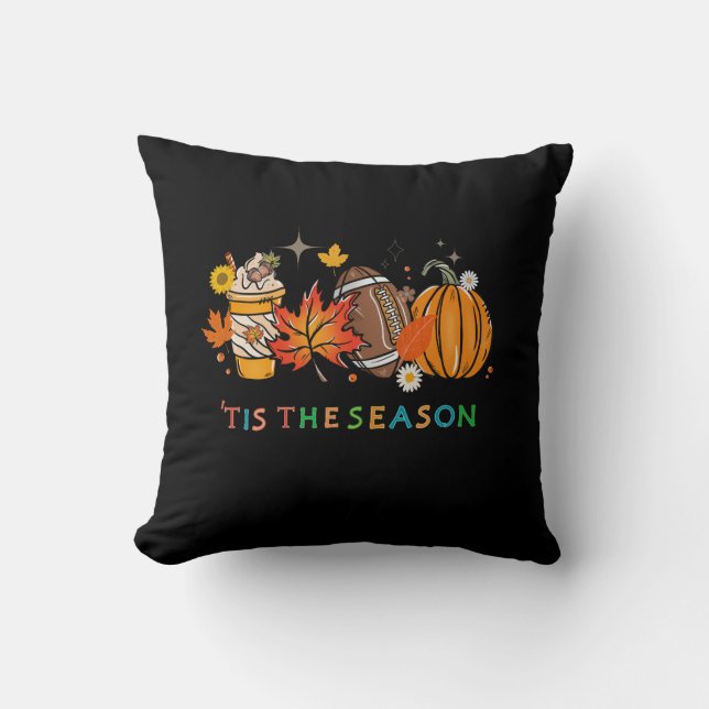 Coussin C'est la saison automne automne automne Thanksgivi (Recto)