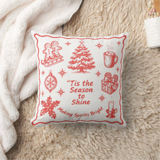 Coussin C'est la saison d'éclat de Noël