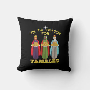 Coussin C'est la saison des tamales, drôle de Noël mexicai
