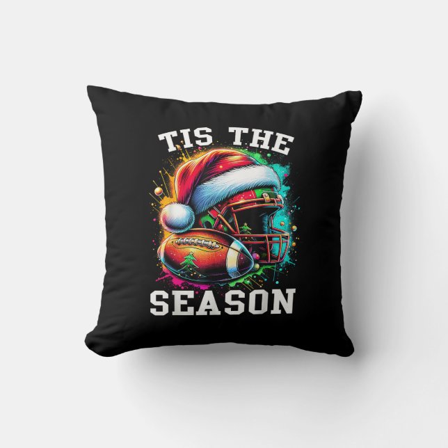 Coussin C'Est La Saison Football Maman Noël Santa Hat Co (Recto)