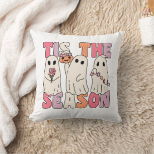 Coussin C'Est La Saison Super Fantôme Avec Fleurs Vintages