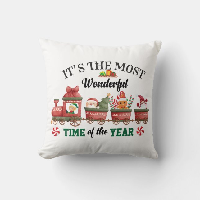 Coussin C'est le moment le plus merveilleux de l'année (Recto)