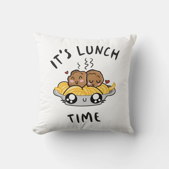 Coussin C'est l'heure du déjeuner (Recto)