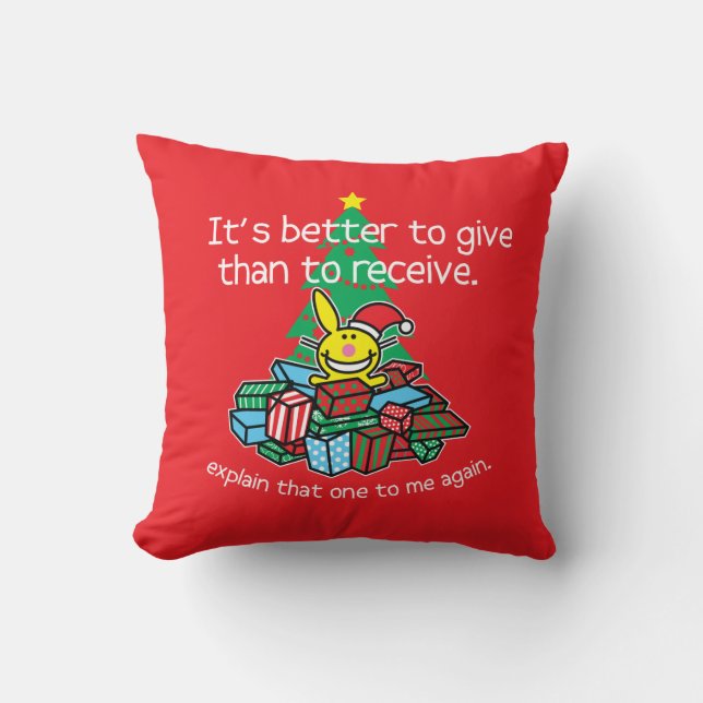 Coussin C'est mieux de donner (Recto)