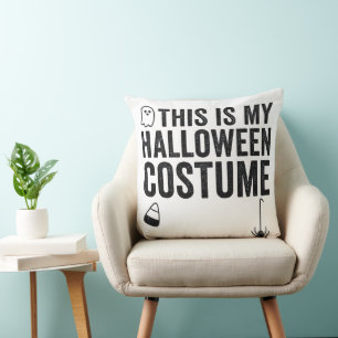 Coussin C'est Mon Costume D'Halloween Drôle Fantôme Araign