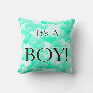 Coussin C'est un garçon ! Vert clair